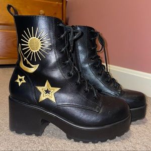 Black Platform Boots 39